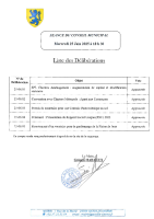 Liste des délibérations du 25 Juin 2025