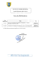 Liste délibérations du 22 Décembre 2025